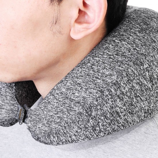 Portable Foldable Slow Rebound Foam Neck Protection U Shape Pillow with Soft Fabric Cover