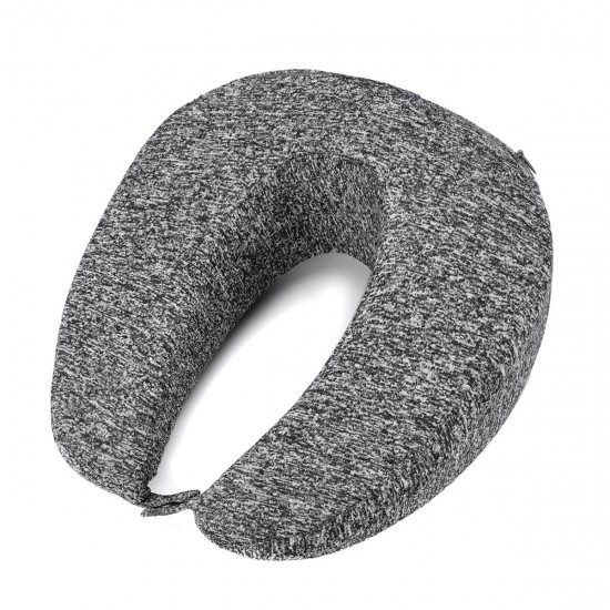 Portable Foldable Slow Rebound Foam Neck Protection U Shape Pillow with Soft Fabric Cover