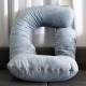 Mom J Shape Pillow Breathable Double Zipper Design Washable Detachable