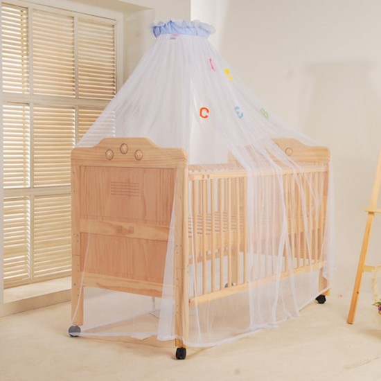 Mosquito Net Children Bed Curtain Dome Cot Netting Drape Stand Insect Protection