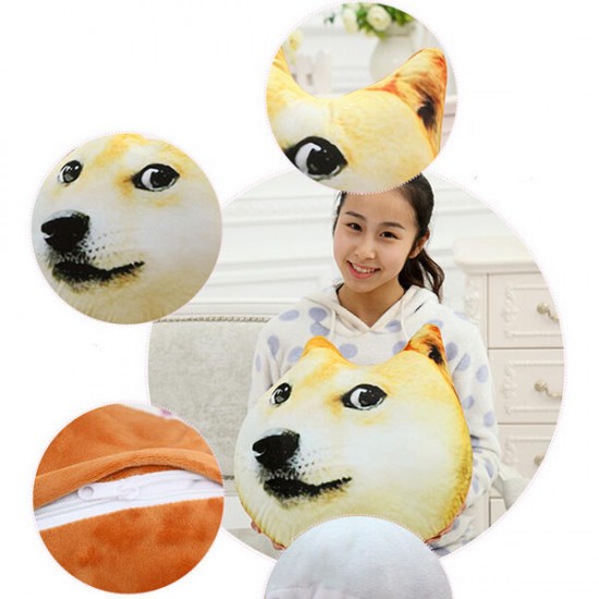 Plush 3D Printed Samoyed Husky Doge Dog Throw Pillow Alaska Dog Cushion