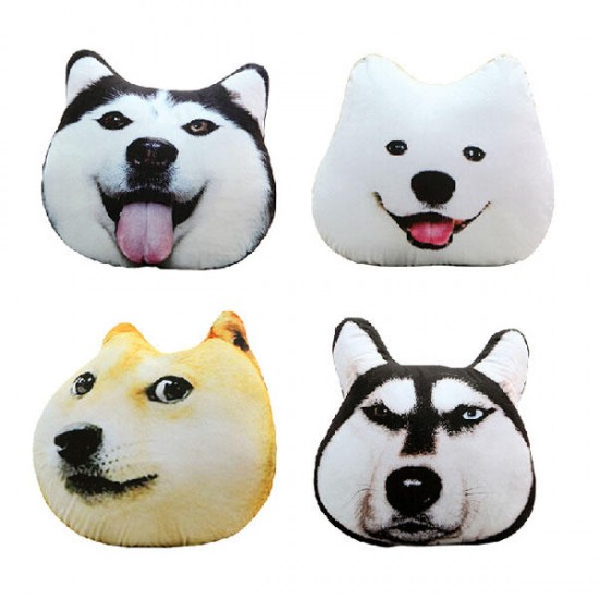 Plush 3D Printed Samoyed Husky Doge Dog Throw Pillow Alaska Dog Cushion