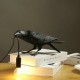 Black/White Bird Table Lamps Resin Crow Desk Lamp Bedroom Wall Sconce Light Fixtures