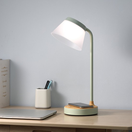 B13 RGB LED Desk Lamp With 10W Wireless Fast Charger 350Lumens 3-Level Dimming Colorful Ambient Light