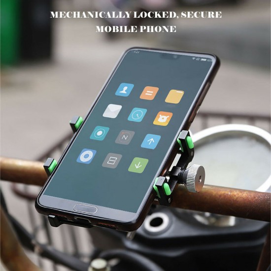 Aluminum Alloy Bike Motorbike Handlebar Phone Holder Bicycle Motorcycle Mount For 4.2-6.8 Inch Smart Phone For iPhone 11 Pro SE 2020