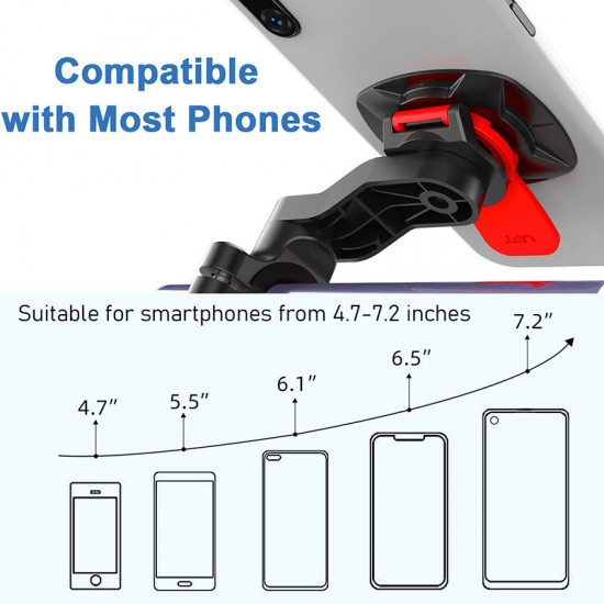 [More Stable] Universal Bicycle Handlebar Phone Holder Stand Easy Operation Motorcycle Bike Mount Bracket for iPhone 13 POCO X3 F3 4.7-7.2inch Devices