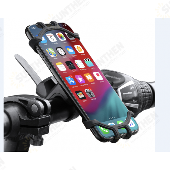 Silicone Bicycle Phone Holder For iPhone Universal Motorcycle Bike Stand GPS Bracket For 4.0-6.3inch Mobile Phone