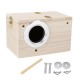 Wooden Box Breeding Boxes Aviary Bird House Nesting w/ Stick Window Security Pet Supplies Home Sleeping Cage