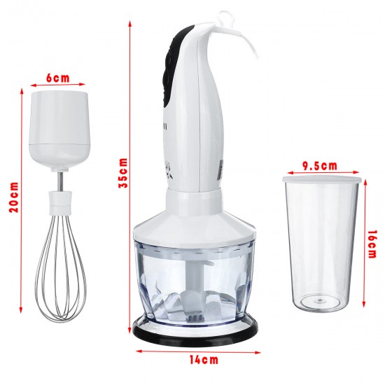 600W Portable Electric Blender Stick Whisk Juicer Mixer Handheld Vegetable Meat Grinder Food Chopper