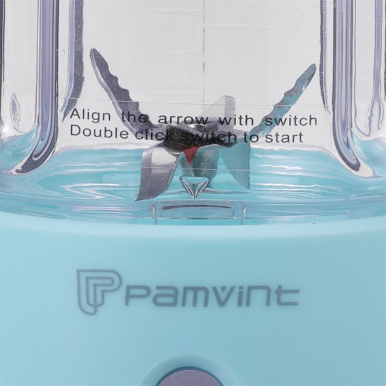 Pamvint Cordless Portable Blender Ice Crushing Power PCTG Food Grade Material Safety Lock Design Water-Resistant