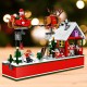 940PCS FC6003 Flying Christmas Party Christmas Scene Building Blocks Elk Sledge Christmas Gift for Kids