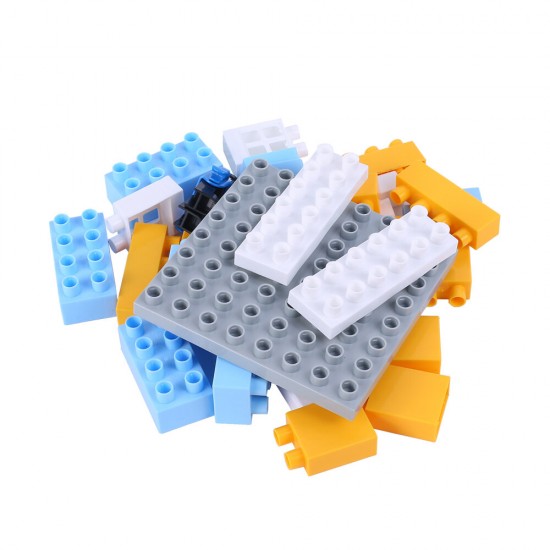 HJ-35001A 31PCS Kitchen Series Clock Bucket DIY Assembly Blocks Toys for Children Gift