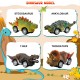 Dinosaur Toys Cars Inertia Vehicles Toddlers Kids Dinosaur Party Games with T-Rex Dino Toys Playset Birthday Gifts