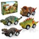 Dinosaur Toys Cars Inertia Vehicles Toddlers Kids Dinosaur Party Games with T-Rex Dino Toys Playset Birthday Gifts