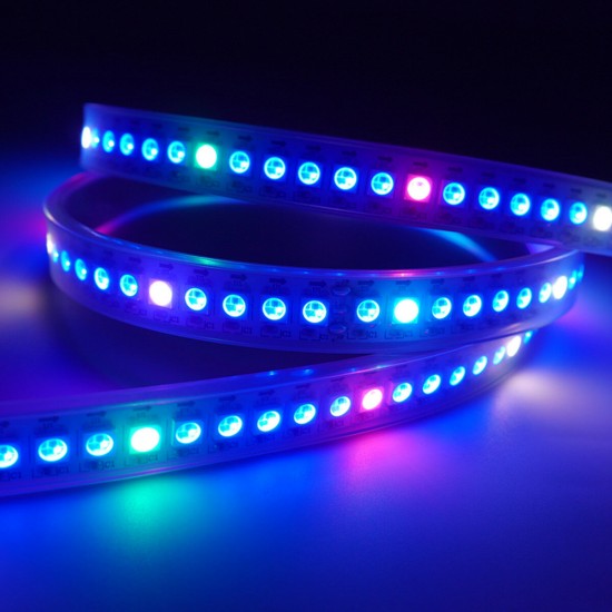 WS2812 WS2812B 2M 144 LEDs/M 5050 RGB LED Strip Addressable Light Tube Waterproof IP67