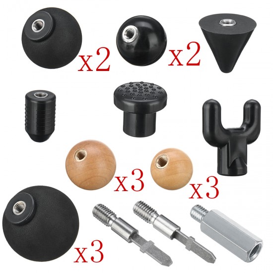 Massage Head Adapter Tip Bit For Worx Black Manual Massager Relaxing Kit