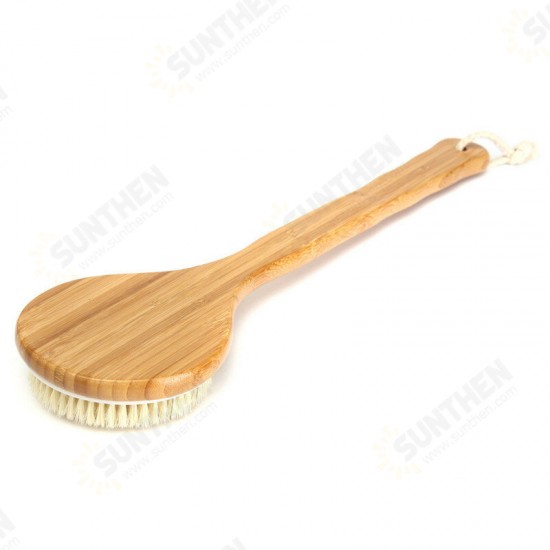 Wooden Handle Bristle Bath Shower Back Exfoliate Massage Brush