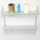 1/2 Layers Bathroom Wall Mounted Rack Alumimum Storage Shelf Towel Bar Holder Hanger Organizer Shelf