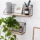 3 Piece Set Wall Mounted Shelf Home Bedroom Wall Decoration Frame Iron Storage Rack Floating Shelves