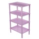 4 Layers Bathroom Storage Rack Shelf Plastic Assembles Storage Basket Rack Kitchen Living Room Organizer Landing Shelf