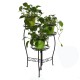 Metal Flower Pot Stand 3 Tiers Rounded Plant Holder Indoor Outdoor Flower Plant Stand Displaying Rack for Home Garden Patio