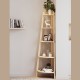 Stylish Corner Ladder Shelving Unit 5 Tier Wall Leaning Bookcase Storage Display Book Accessories Storage Stand