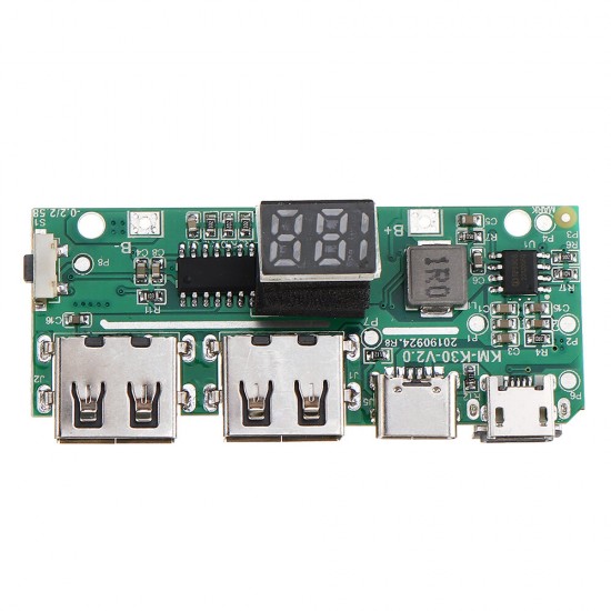 USB Quick Charge 3.0 Power Bank Kit PD3.0 Li-ion Battery Power Supply Circuit Board PCB 5V 9V 12V Output Boost Module