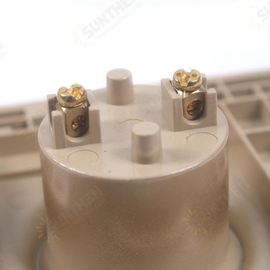 86 Type Square Shape Golden E27 Lamp Holder Socket Bulb Adapter PC Light Fitting AC250V