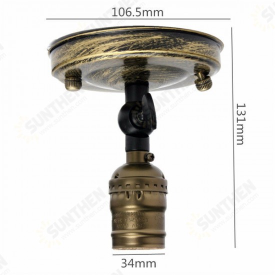 E27/E26 Edison Vintage Light Bulb Socket Silver/Golden/Green Patina/Black Holder 110-240V