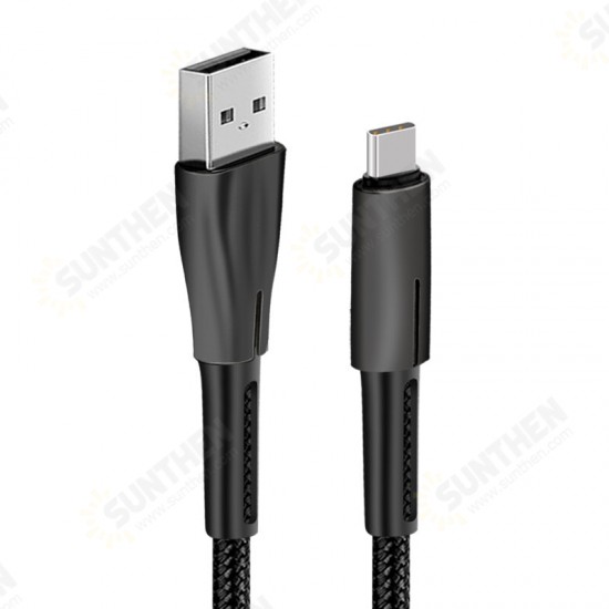 2.4A LED Smart Chip Fast Charging USB Type-C Micro USB Data Cable for Samsung S10 HUAWEI K30 LG