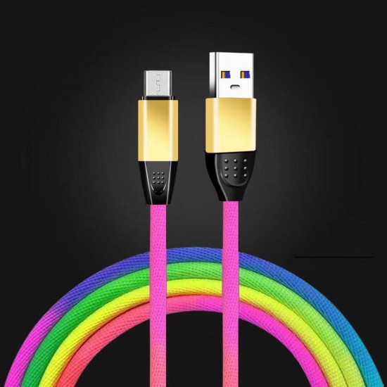 2.4A Micro USB Type C Fast Charging Data Cable For Huawei P30 Pro Mate 30 Mi9 9Pro Oneplus 6T 7 Pro S10+ Note10