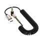 Elbow Spring Expansion USB Type-C To 3.5mm Aux Audio Cable Headset Speaker Headphone Jack Car Adapter USB-C Cable for Xiaomi POCO Huawei ZenFone