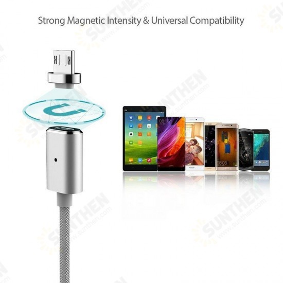 Magnetic USB to Micro USB Cable Fast Charging Data Transmission Cord Line 1m long For Samsung For Xiaom