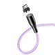 3A LED Magnetic Night Light Nylon 1.2M Fast Charging Type-C Micro USB Data Cable for Samsung S10+ Mi8 Note8 HUAWEI P30Pro