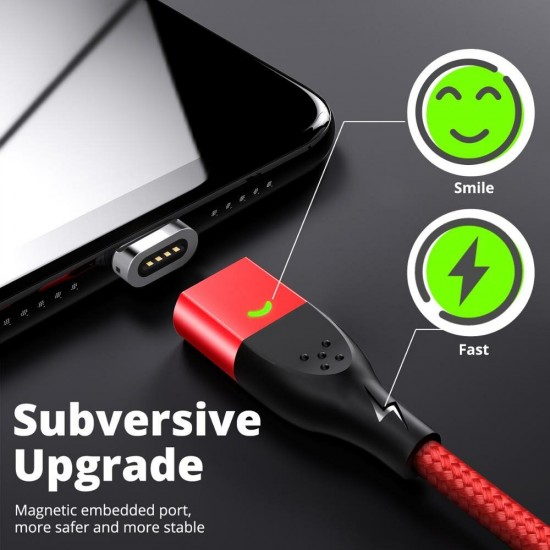 3A Magnetic Data Cable USB Type-C Micro USB Fast Charging Cord for Samsung Galaxy Note S20 ultra Huawei P40 Pro OnePlus 8Pro OnePlus 8T