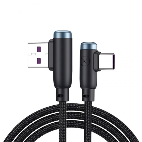 L-type 90 Degree Angle Cable Type-C 3A Fast Charging Gaming Data Cable for Samsung Galaxy S21 Note S20 ultra Huawei Mate40 P50 OnePlus 9 Pro