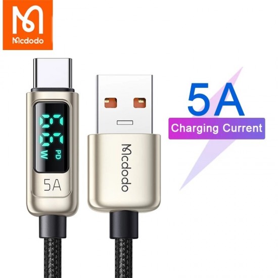 USB To Type-C/Micro USB&USB-C To USB-C 5A Cable Fast Charging Data Transmission Display LED Data Cord 1.2m Samsung Huawei OnePlus iPad MacBook