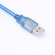 Transparent Blue USB 2.0 Type A Female to A Male Extension Cable