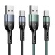 U55 Aluminum Alloy Braided Type-C Micro USB Data Cable for Samsung Galaxy Note S20 ultra S21 Huawei Mate40 OnePlus 8 Pro OPPO VIVO