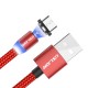 3 in 1 Magnetic LED Micro USB Type-C Braided Fast Charging Data Cable for Samsung Galaxy S21 Note S20 ultra Huawei Mate40 P50 OnePlus 9 Pro OPPO