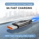 66W USB-C to USB-A Cable QC3.0 Fast Charging Data Transmission Cable 1m/2m Samsung iPad MacBook AirHuawei P50 Pro