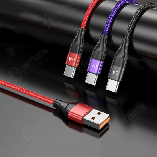 66W USB-C to USB-A Cable QC3.0 Fast Charging Data Transmission Cable 1m/2m Samsung iPad MacBook AirHuawei P50 Pro