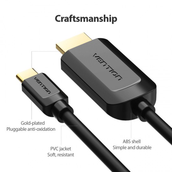 USB C to HDMI Cable 4K@30Hz HD Vedio Cable For MacBook Huawei Mate 30 P30 Pro Galaxy S20 Note 20