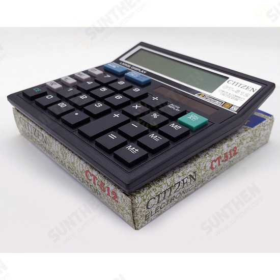 CT-512 Solar Calculator 12 Digital Calculator Black Calculator