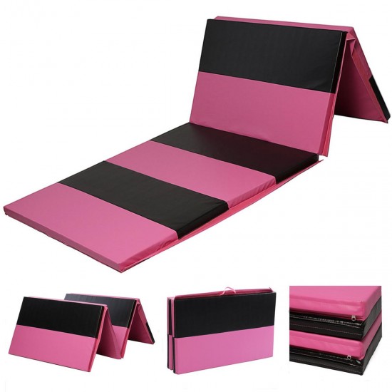 118x47x2inch Folding Gymnastics Mat Yoga Exercise Gym Airtrack Panel Tumbling Climbing Pilates Pad Air Track