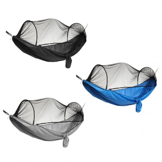 270*140Cm Automatic Quick Open Anti-Mosquito Hammock Mosquito Net Hammock Camping Outdoor With Tent Poles