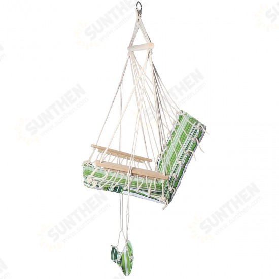 Cotton Hammock Chair Comfortable Hanging Swing Seat Swing Cushion Outdoor Indoor Garden Max Load 150kg