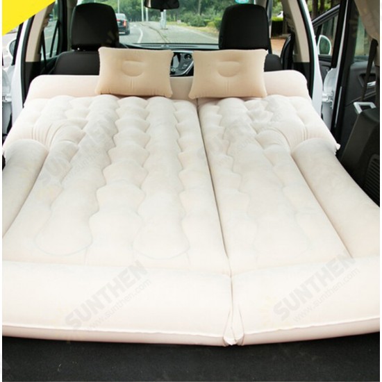 SUV Inflatable Air Mattresses Bed Portable Camping Flocking Pad Cushion Car Travel Road Travel