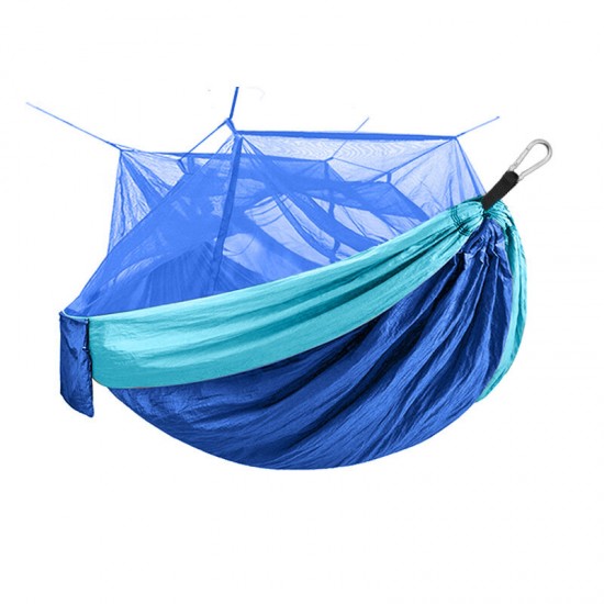 Outdoor Camping Lightweight Picnic Hammock with Mosquito Net 1-2 Person Portable Backpack Hammock Sleeping Mattress