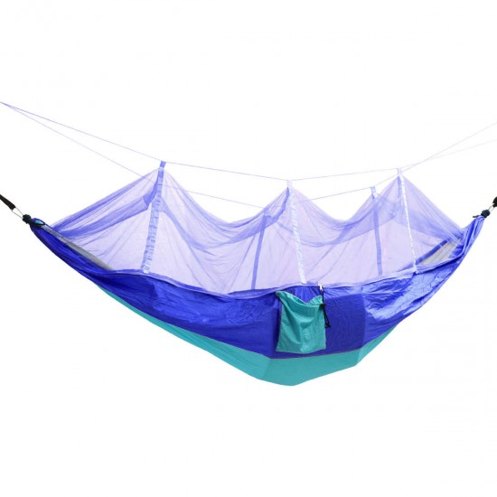 Outdoor Mosquito Net Double Hammock Hanging Swing Bed Parachute Nylon For Camping Travel